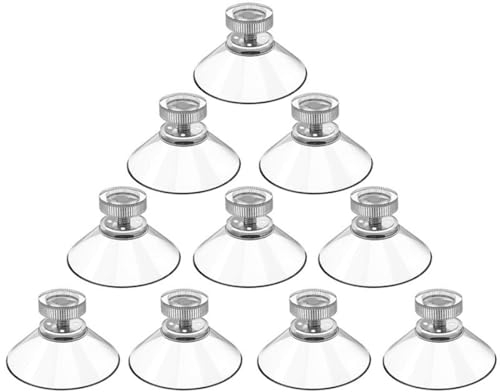 10 Pièces ventouse a visser,Ventouse Filetée Ventouses avec Filetage,Ventouse en Plastique PVC Suspension Ventouse Transparente,ventouse rideau isolant camping car,pour Voiture(25mm)