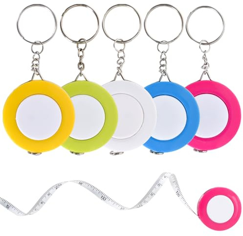 5 Stücke 150 CM Maßband Schlüsselanhänger Funktionale Mini Maßband mit Stabile Rutschen Sperren Geburtstag Party Gefälligkeiten Goody Tasche Füllstoffe Preis