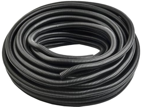 MOCNT Conduit Cable Auto Non Split Loom Tubing Wire Polyethylene Corrugated Flexible Conduit Tube Cable Management Sleeve Protection Pipe Cable Tidy Organiser Trunking 10mm 10meter