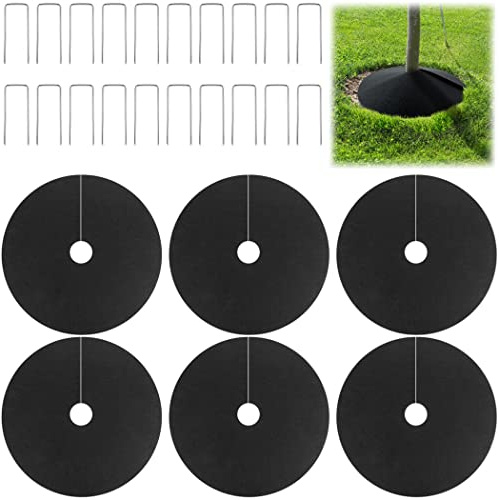 Chewtoyo 20 alfombrillas protectoras redondas para árboles de 6 piezas: protección para árboles