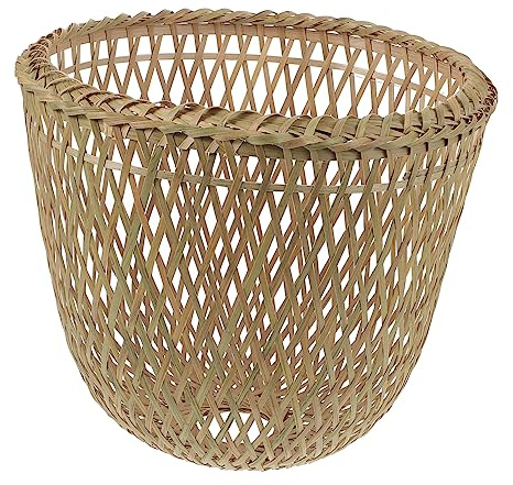 Housoutil Paralume Sospeso Intrecciato in Bambù Sintetico Decorativo per Lampada da Soffitto, Dettagli Delicati, per Casa e Ristorante, Stile Raffinato e Naturale