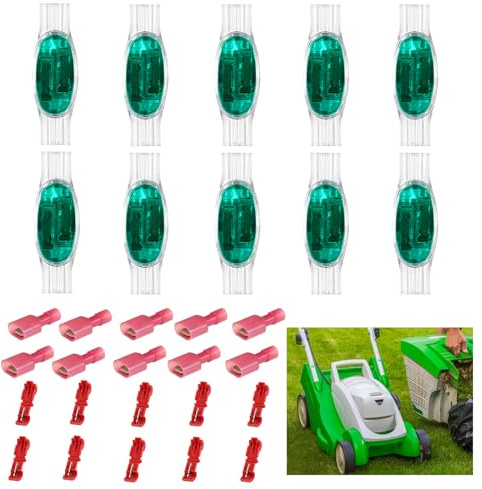 Trendecor Kabelverbinder für Mähroboter, 30 Stück Rasenroboter Kabelverbinder wasserdicht Rasenmäher Automower Kabel Verbinder mit Gel Füllung für Rasenroboter Rasenmäher Automower Garten Outdoor