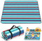 USHOP Couverture de Pique-Nique Imperméable,200 x 200 cm Tapis de Plage Anti-Sable Pliable,Tapis de Pique-Nique Lavable Portable avec Poignée pour Balcon,Terrasse,Plage ou Camping
