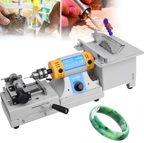 Smerigliatrice Per Pietre Preziose Da 750 W, Lucidatrice Per Pietre Preziose, Mini Seghe Da Tavolo, Velocità Di Rotazione Regolabile Da 800 A 10.000 Giri/Min, Macchina Per Lucidatura