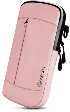 ONEFLOW Urban Sling för Samsung Galaxy S8 mobilväska för upphängning, mobiltelefon bältesväska och armband kombinerad, mobiltelefon axelväska med plånbok för kvinnor och män, rosa