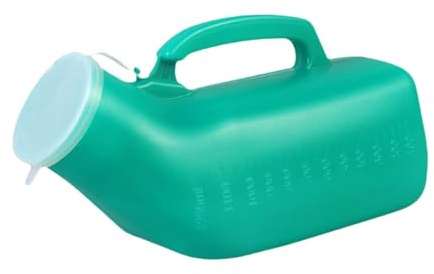 Oshhni Botella urinal de hombres, recipiente urinario portátil de 1200 ml de 1200 ml, botella de orina orinal masculina para al aire libre, acampar, Verde