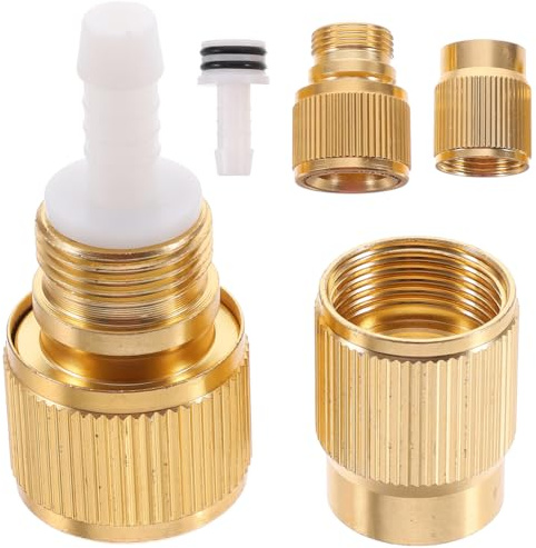 VICASKY Garden Hose Connector Pipe to Tap Connectors and Fittings Attachments Faucet Adapter Expandable Repair Kit 2PCS Brass Water Plated Joint Adaptor High Pressure Car Wash