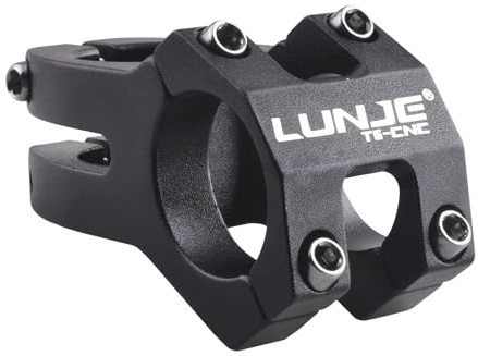 Azarxis Attacco Manubrio MTB 25,4/31,8 mm in Lega di Alluminio Adattatore Attacco Manubrio Gambo da Bicicletta Corto per Bici da Corsa Strada BMX MTB (00 Nero - 25,4 x 45 mm)