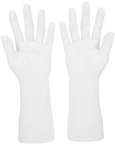 Mano de Maniquí Decorativa de Vinilo Blanco, 2 Piezas
