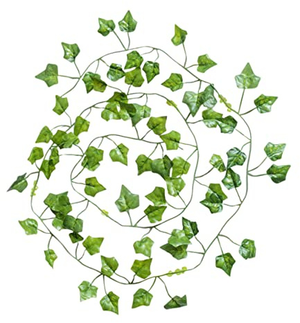 ULTECHNOVO 12 pièces Guirlande de Plantes Artificielles Lierre Imitation Vert Réaliste Décoration Murale Suspendue pour Chambre Mariage et Intérieur Entretien Facile et