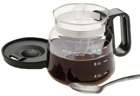 Taza de café – Taza de vidrio resistente al calor con tapa | Tazas aptas para lavavajillas de 16 onzas con asa, vasos portátiles para té, oficina, hogar, bebidas frías y calientes, 4.9 x 4.2 x 3.8