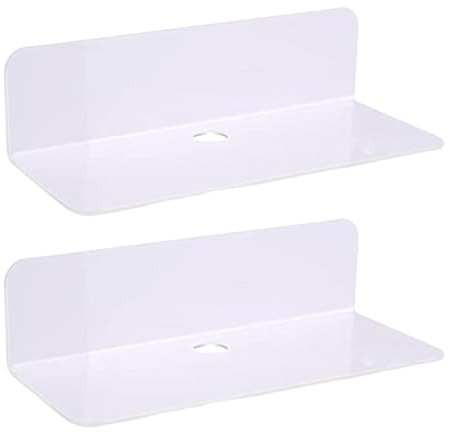 Liqzirtu svävande e för väggen | 2 stycken metall svävande för presentation och organisation, 23 cm väggmontering för badrum, sovrum, kök, hem, fotoram, växter, parfym