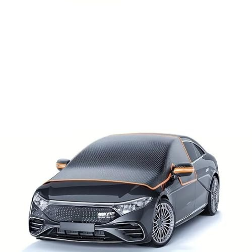 Windschutzscheibenabdeckung für Opel Grandland/Combo Life/Cargo/Vivaro/Movano, Winter-Windschutzscheibenabdeckung, Magnetischer Schneefang, Schneeschutz,Orange Trim