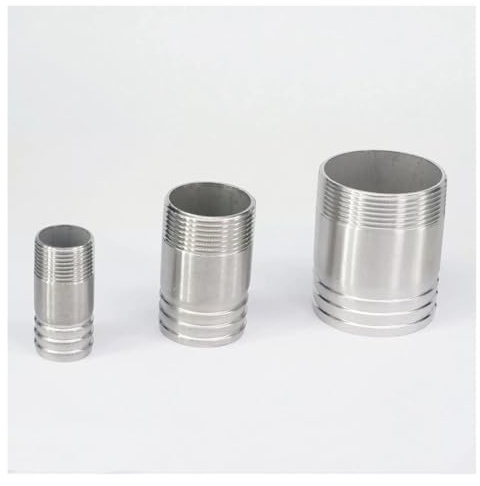1 1-1/4 1-1/2 2 2-1/2 3 4 BSPT Male 304 Stainless Steel Pipe Fitting Tube Barbed Hose Tail Connector 1pc(3) Plumbing Fittings