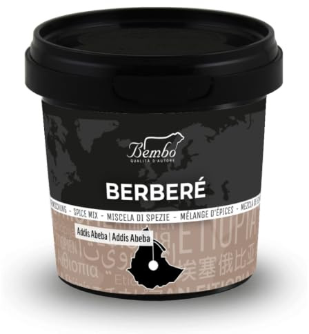 Berberè Bembo 140 g – Mezcla Tradicional de Especias Africanas 100% Natural | Condimento Picante para Carne, Pollo, Cordero, Legumbres, Arroz, Verduras y Cocina Africana