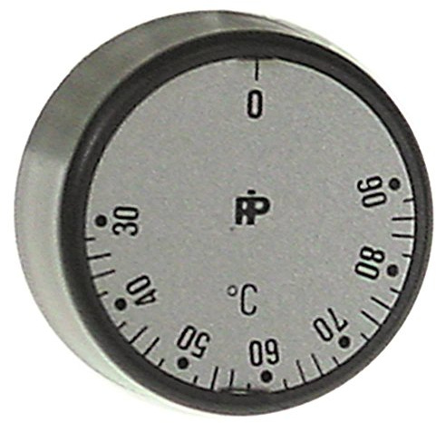 Modular Knebel für Thermostat ø 30mm 30-90°C für Achse ø 6x4,6mm mit Abflachung oben schwarz max. Temperatur 90°C