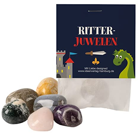 10x Drachen / Ritter Glückssteine für Kinder / Glücksbringer Stein Ritter Juwelen als Mitgebsel Kindergeburtstag Ritter / Glücksbringer Kinder / Ritter Geburtstag Mitgebsel Kinder Kleinigkeit
