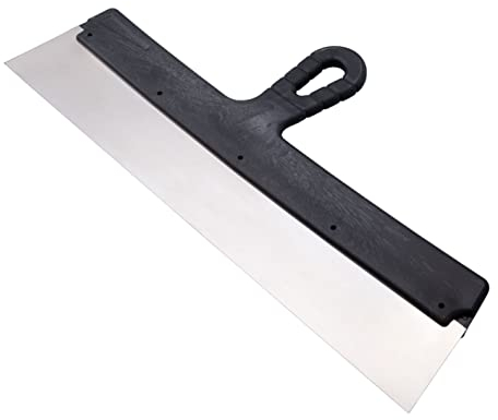 Spachtel 450mm, Kittmesser, Spachtelmesser, Flexibel Füllmesser aus Edelstahl, Tapetenschaber, Wandabstreifer, Glättkelle zum Entfernen von Überschüssiger Farbe, Putzwerkzeuge (1 Stück)