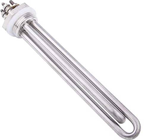 DERNORD 12V 400 Watt Heating Element 1Zoll 33.25mm DN25 BSP Flange Stainless Steel Heater for Wind Surbine Solar Heater
