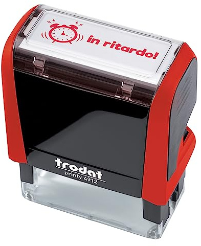Trodat - Motiverande stämpel för lärare Printy 4912 Självfärgande, Happy School Collection, Retard! Färg Röd Stämpel, Patron ingår i färg