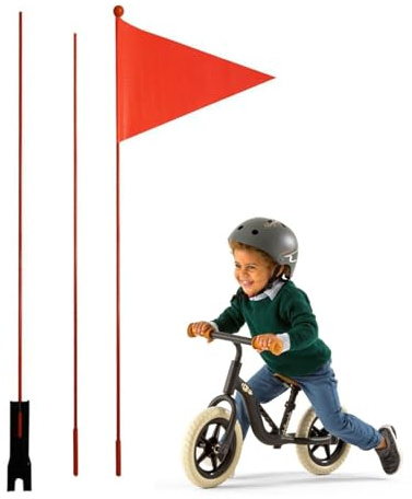 Fahrrad Sicherheitsfahne, Fahrradfahnen Mit Stange,Verstellbare Wimpelstange Reflektierend Kinderfahrradfahne Sicherheitswimpel Für Kinder Und Erwachsene
