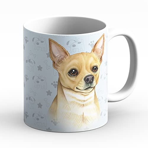 power gift CHIHUAHUA (A) Taza de café o para Le The. Tazas Con Patrón De Perro Y Gatos. Tu Animal Prehere: perfecto para los amantes de los animales. Taza de cerámica.