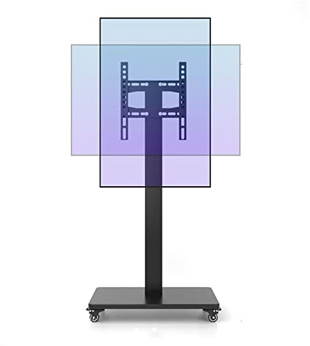 Carro de TV móvil sobre ruedas para pantalla plana LED de 32 a 65 pulgadas, soporte de TV de piso portátil con capacidad para hasta 100 kg/220 libras, pantalla fija horizontal y vertical beautiful