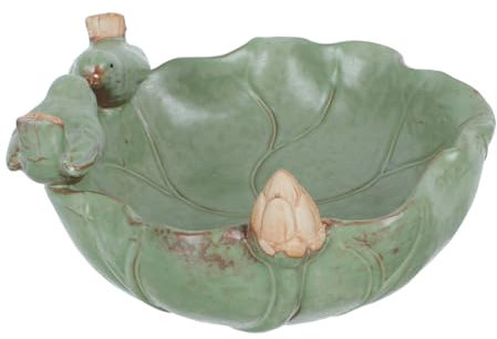 VINTORKY 1stück Blumentopf Mit Vogel-skulptur Lotusblatt-förmiger Pflanzenbehälter Für Hydroponik Für Balkon Garten Und Innendekoration Langlebig Und Stabil Für Kleine Pflanzen