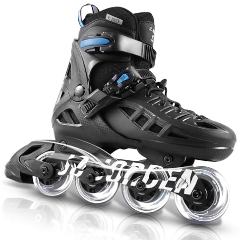 JC JORDEN Inline Skates for Kids Girls and Boys, 4 Sizes Adjustable Roller Skates with Full Light Up Wheels for Women Men, Durable Outer Shell, Roller Skates 4-12 Adults