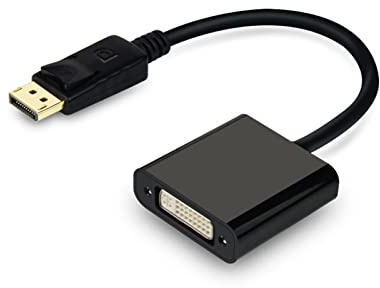 AJOHBM Displayport Maschio a. DVI Convertitore Adattatore passivo Femminile, Dark- DP a DVI - PC 1920 x 1200 / HDTV 108. 0p @ 60FPS.