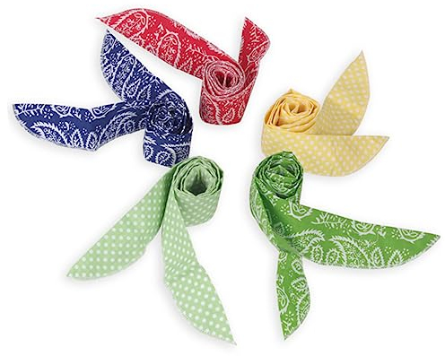 Sosoport 2pcs Dog Cooling Collar Ice Technology Summer Scarf Pet Bandana for Hot Weather