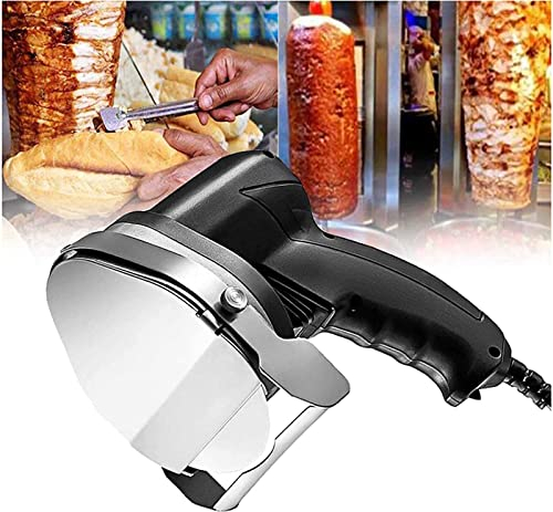 MLUENF Trancheuse à Kebab électrique Commerciale, Couteau à Doner Kebab Professionnel, épaisseur réglable de 0 à 8 mm, Machine à Couteau de Coupe de Viande pour Couper l'agneau de Kebab Turc
