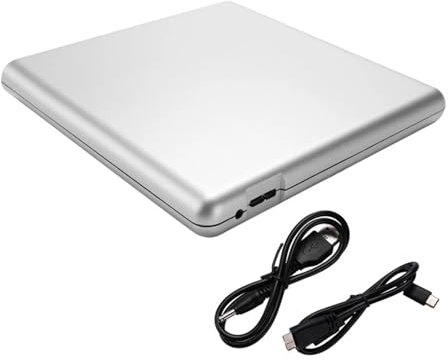 Lettore DVD Blu-Ray Esterno Lettore 3D Lettore CD Blu-Ray USB 3.0 Compatibile Con Lettore DVD(Silver)