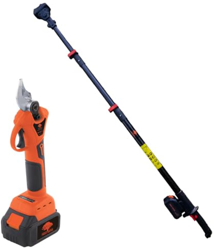 Forest Master FM-Shears Cordless Pruning Shears with Battery & Pole | 20V Brushless Motor, Cordless Battery Secateurs, Pole Extension Included, Battery Pack Included, Portable Tree Pruner