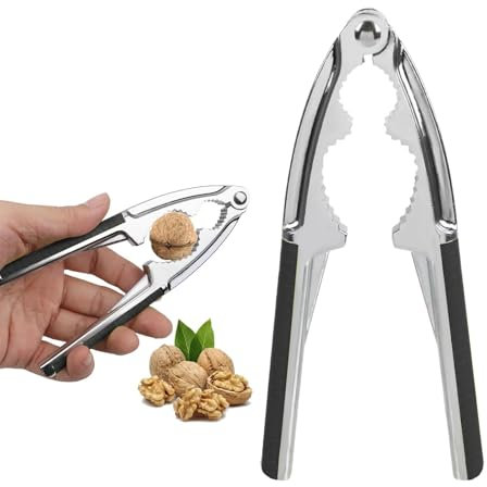 Cascanueces,Cascanueces Multifuncional,Cascanueces de Aleación de Zinc,Casca Nueces con Agarre Antideslizante,Cascanueces de Metal,Cascanueces Doméstico,Cascanueces Negro Tokaneit