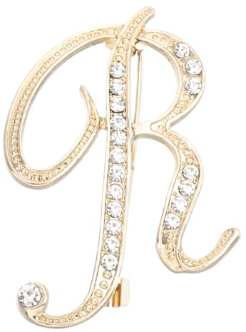 PATIKIL Brief Brosche Pins, Buchstaben Strass Perle Broschen Set Metall Kristall Alphabet A-Z Reversnadel für Damen Schmuck Geschenk Anzug Kleidung Hut Kleid Mantel Handwerk