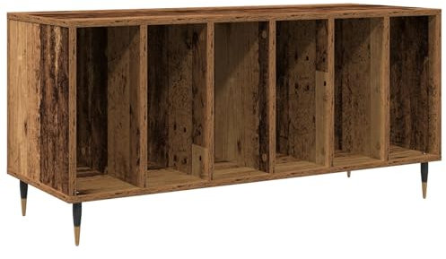 vidaXL Armario de grabación de Roble Artesanal 100 x 38 x 48 cm, Mueble de Madera de ingeniería, solución de Almacenamiento rústica para la Sala de Estar, Unidad de exhibición de Medios, estantería,