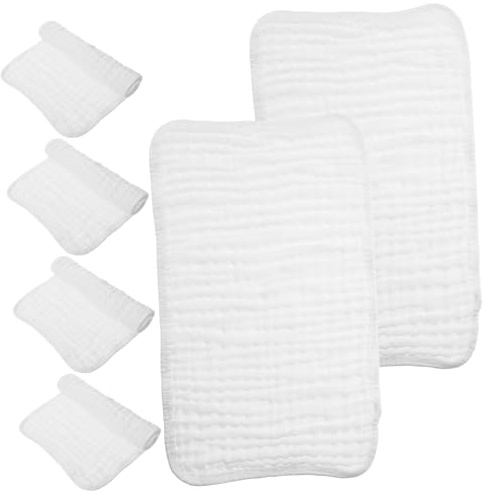 Toyvian 6 Piezas toalla de saliva bebé tela para eructar paño para eructar infantil de muselina para bebés de recién nacidas gasa de algodón
