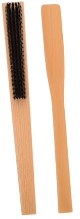 HOMOCONO 2pezzi Spazzola Per Scarpe in Legno Con Manico Lungo Spazzola Per Gabbia Per Pulizia Cappelli Strumento Per Calzascarpe Per Hotel e Pulizia Vestiti