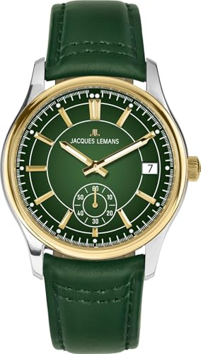 JACQUES LEMANS Herrenuhr Derby Grün/Zweifarbig 1-2197D