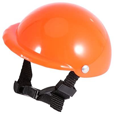 Haustier Sicherheitshut als Welpenhelm, Orange, Kunststoff