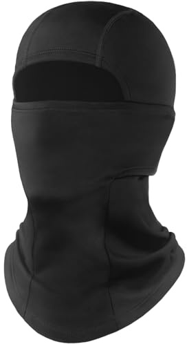 fuinloth Ski Mask Balaclava Pro, Cold Weather Windproof Motorcycle Black