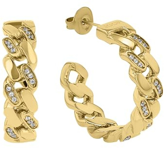 JOOP! Creolen aus Edelstahl für Damen, Ohrschmuck, Gold, Silber, Kommt in Schmuck Geschenk Box, Geschenkidee