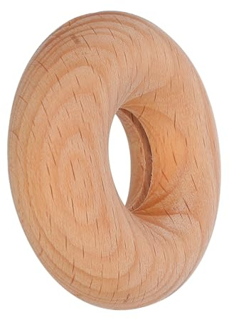 LIGIGWASH Wooden Beech Food Storage Clips Bag Sealing Clips Retro Round Donut Shape Multi-Functional Food Sealer Clamp for Kitchen and Picnic Use