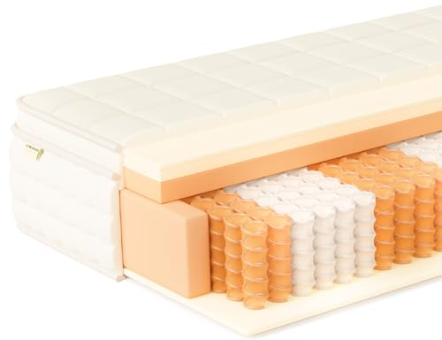 CHICASA Matratze 160x200x25cm, 9 Zonen Deluxe Taschenfederkernmatratze, mit Komfortschaum,Ergonomische Unterstützung, H3, Mittlerer und ausgewogener Härtegrad