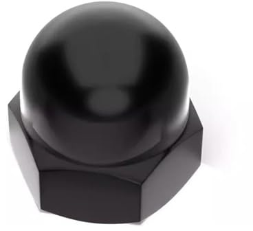 Schwarze Hutmuttern aus Edelstahl 304 M3 M4 M5 M6 M8 M10 M12 M14 M16 M18 M20(M6 10pcs)