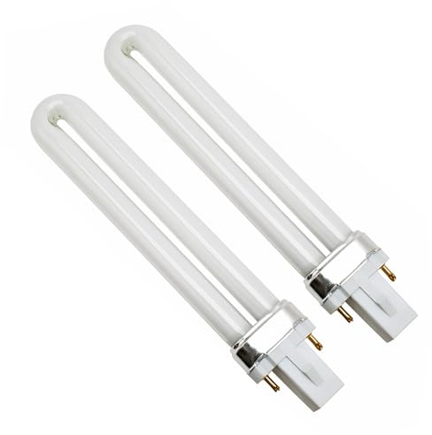 Allayu 2 pcs Lampe fluorescente compacte 11W 2 broches culot G23, 900 Lumens tube à économie d'énergie en forme de U AC 220-240V convient aux bureaux, chambres, cuisines (4000K)