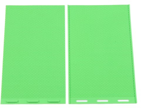 ERYUE Pressa per Cera D'api in Silicone Fogli di Fondotinta Flessibili Progettati da Esperti per Motivi a Nido D'ape, 2 Fogli Leggeri la portabilità, 450x285 Mm e 423x270 Mm (Verde)