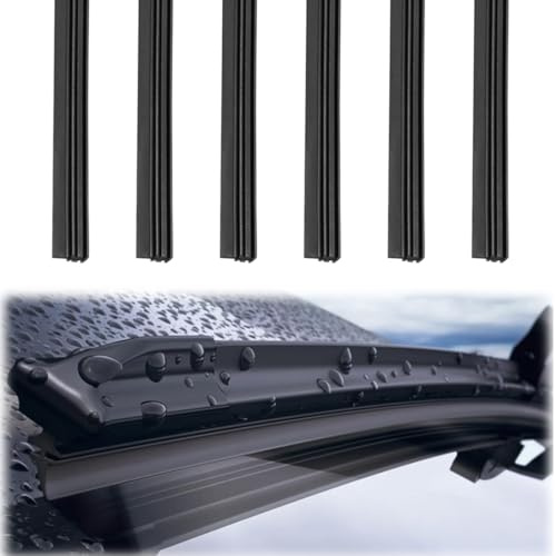 6 Stk Scheibenwischer Gummi, Scheibenwischergummi Ersatz, 16 Zoll 400 mm Scheibenwischern, Ersatzgummi universell Wischergummi zuschneidbare