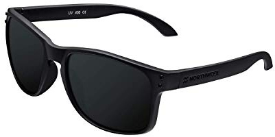 Northweek Bold All Black - Gafas de Sol para Hombre y Mujer, Polarizadas, Negro